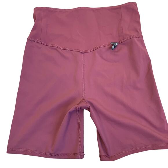 Vuori Sz S Rib Studio Short 6” High Rise Biker Shorts Dusty Mauve Stretchy Soft - Picture 13 of 15